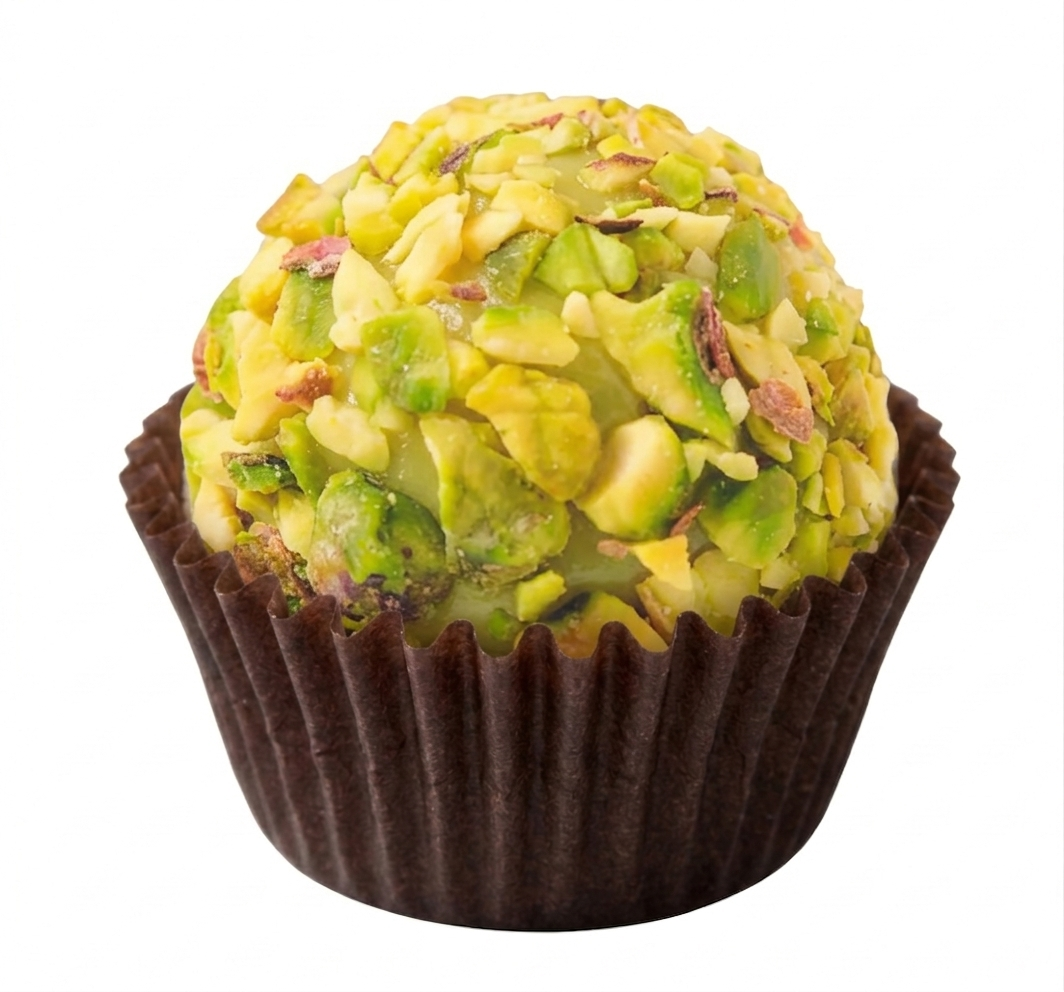 Brigadeiro de Pistache com cobertura de pistache triturado